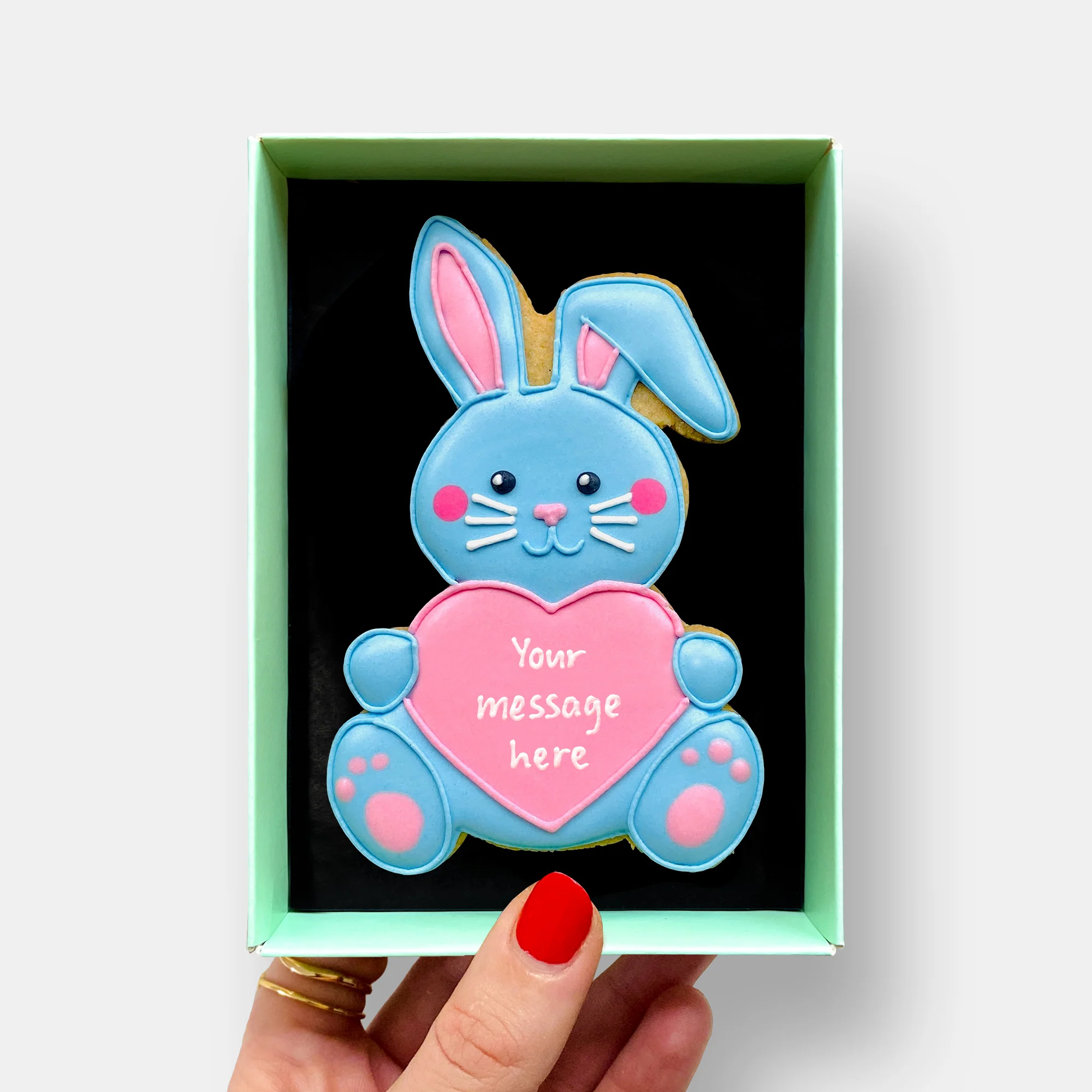 Happy Easter Iced Cookies & Macarons Hamper - Image 3