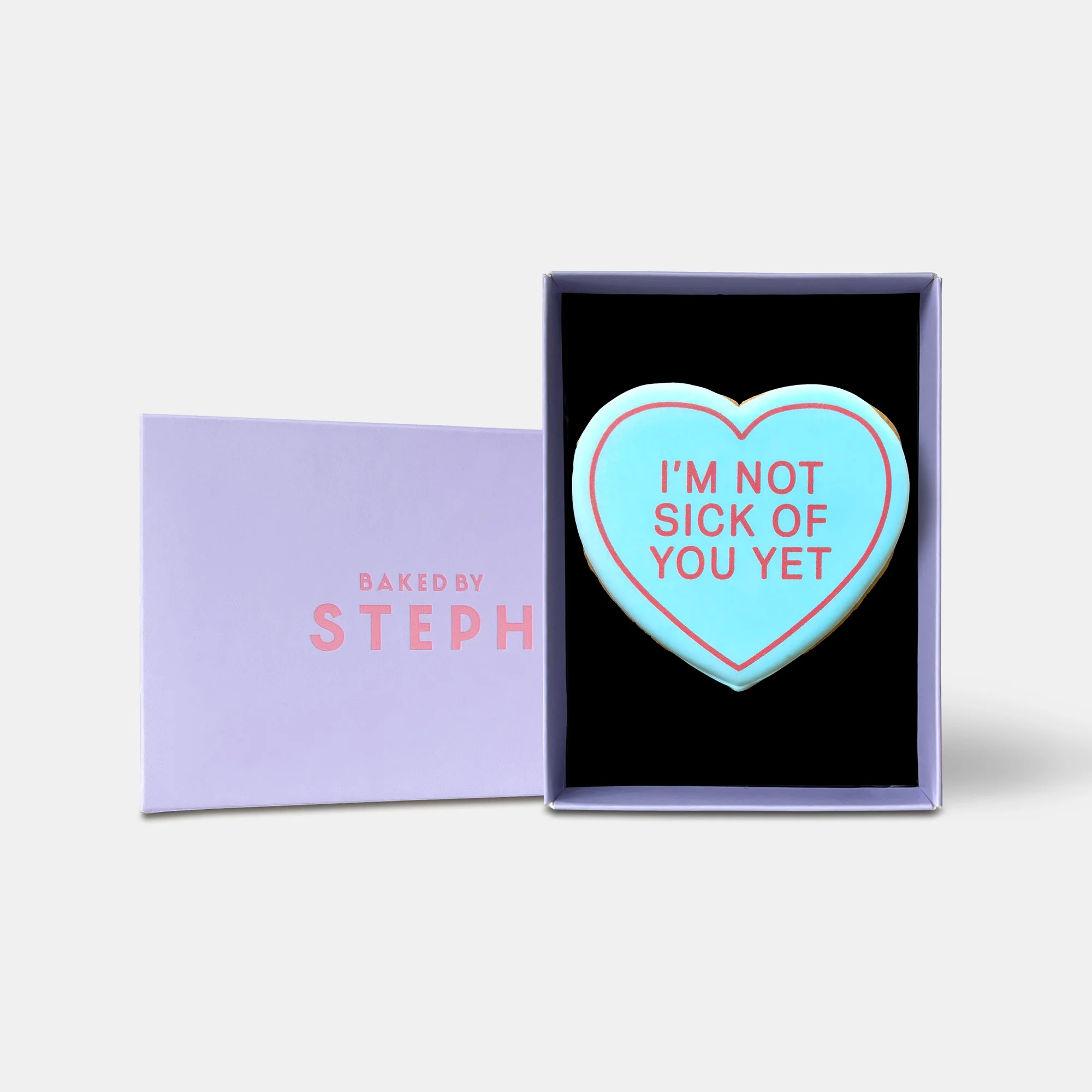 I'm Not Sick Of You Yet Love Heart Letterbox Printed Iced Cookie - Image 4