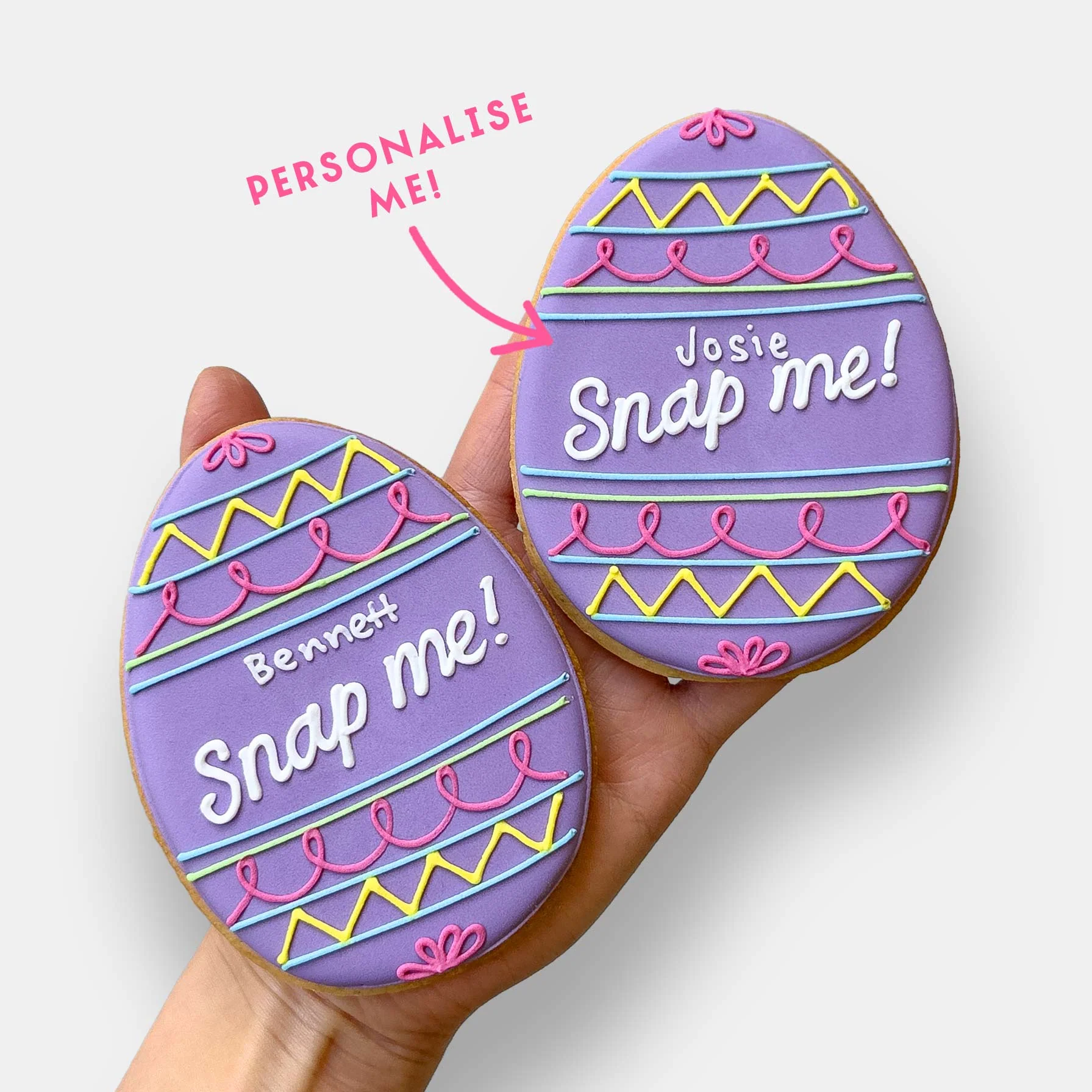 Personalised Secret Message Easter Egg Letterbox Iced Cookie - Image 3