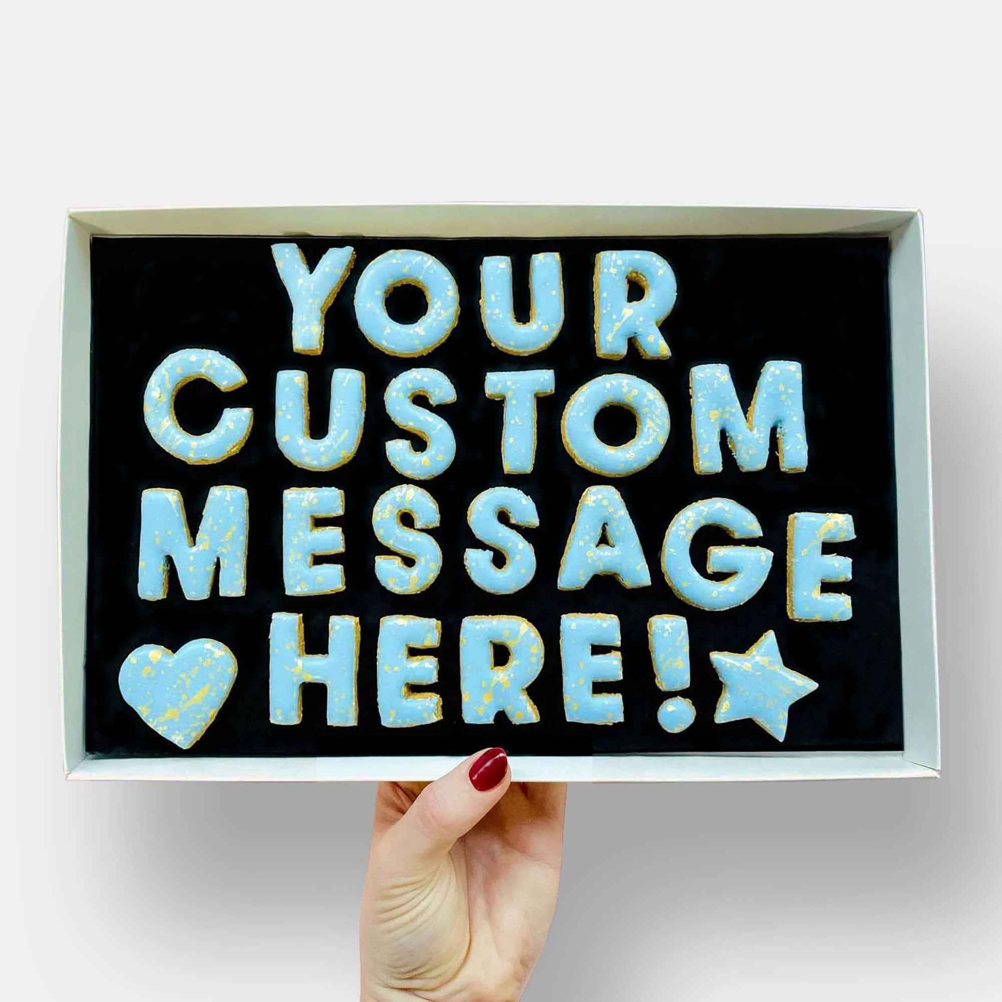 Vegan Personalised Custom Iced Cookie Message Box (30) - Image 4