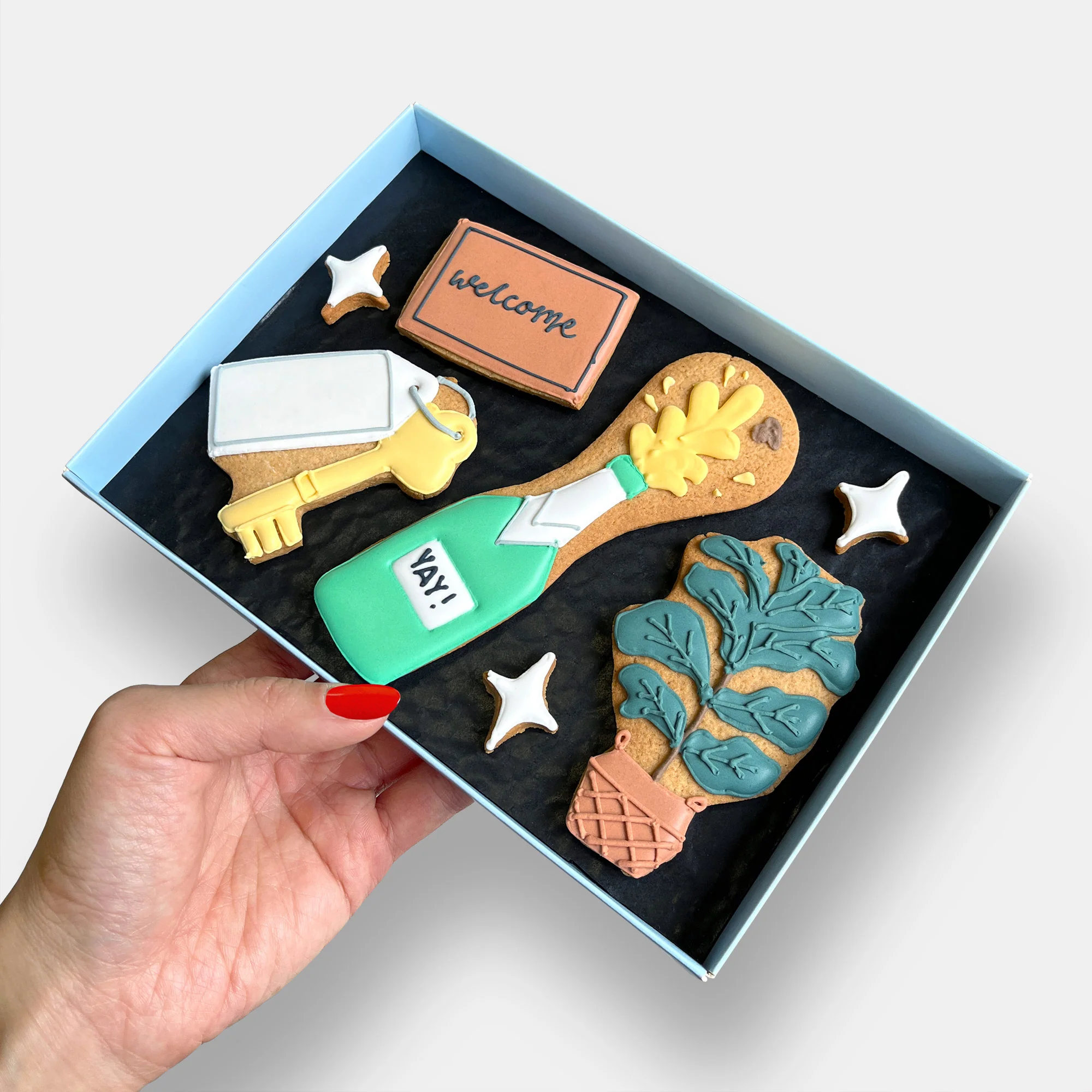 Personalised New Home Letterbox Iced Cookies - Image 3