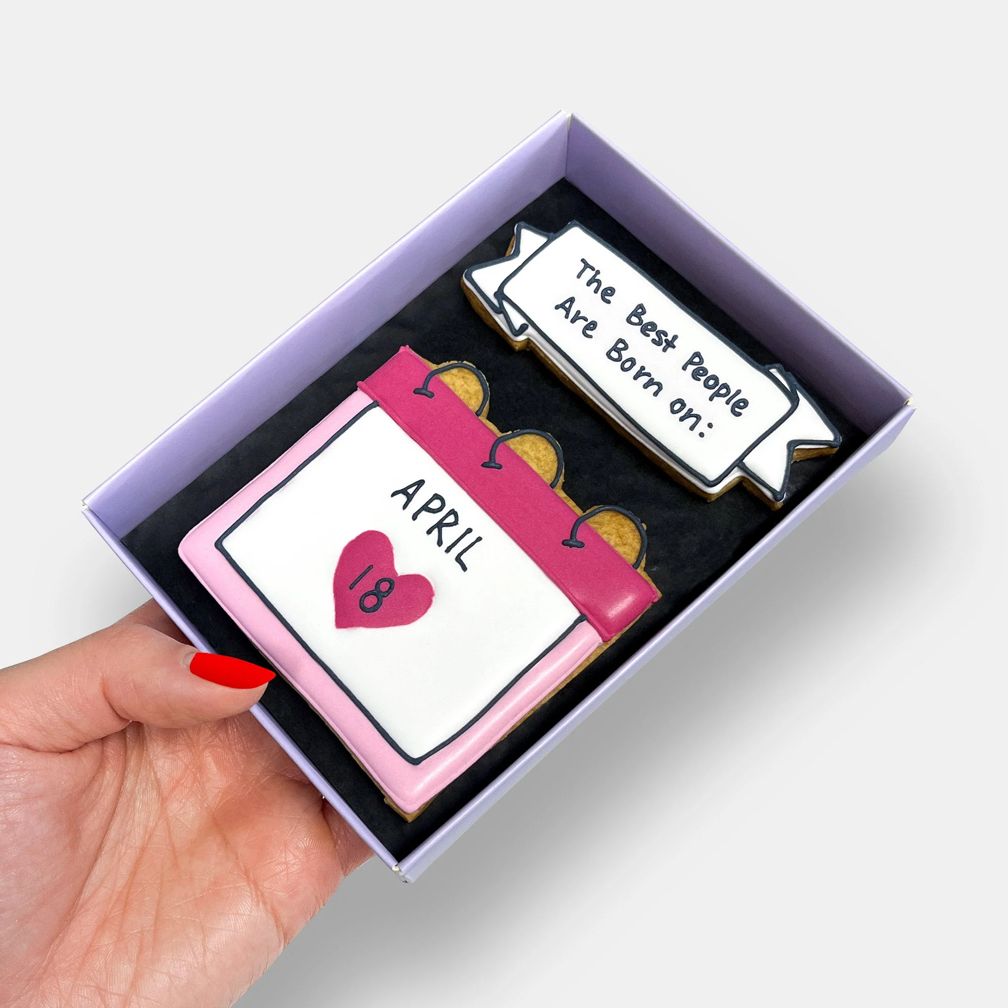 Personalised Special Date Anniversary Letterbox Iced Cookies - Image 4