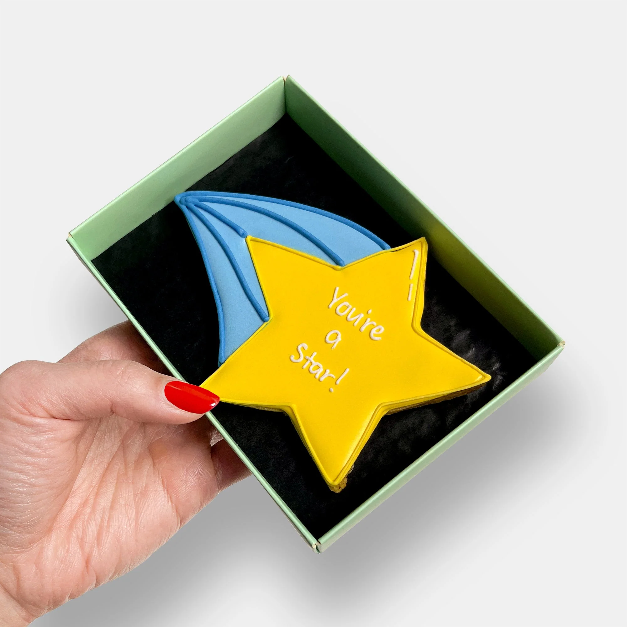 Personalised You're A Star Letterbox Thank You Iced Cookie - Image 3